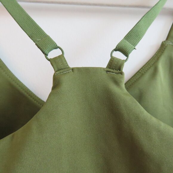 GIRLFRIEND COLLECTIVE V-Neck Bralette in Clover Green Sports Workout - XXS - Picture 8 of 12